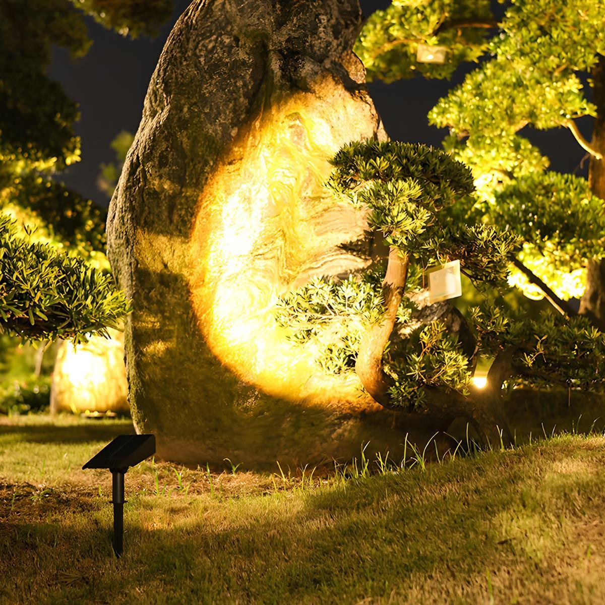 Mosrugs | Waterproof Solar LED Multi-Zoom Spot Light | Adjustable Zoom. Eco-Friendly & Ideal for Garden and Outdoor Landscape Lighting