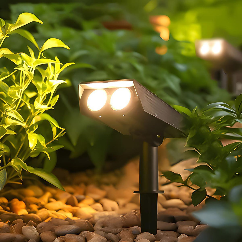 Mosrugs | Waterproof Solar LED Multi-Zoom Spot Light | Adjustable Zoom. Eco-Friendly & Ideal for Garden and Outdoor Landscape Lighting