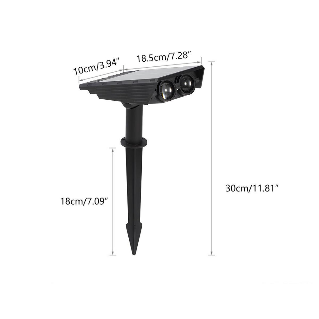 Mosrugs | Waterproof Solar LED Multi-Zoom Spot Light | Adjustable Zoom. Eco-Friendly & Ideal for Garden and Outdoor Landscape Lighting