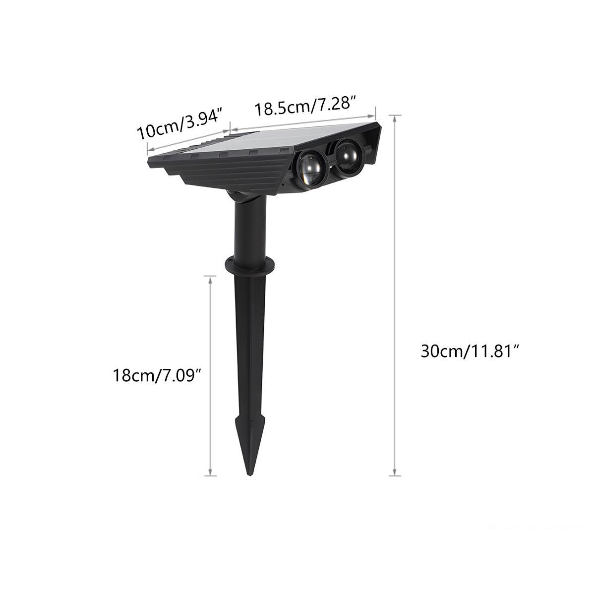Mosrugs | Waterproof Solar LED Multi-Zoom Spot Light | Adjustable Zoom. Eco-Friendly & Ideal for Garden and Outdoor Landscape Lighting
