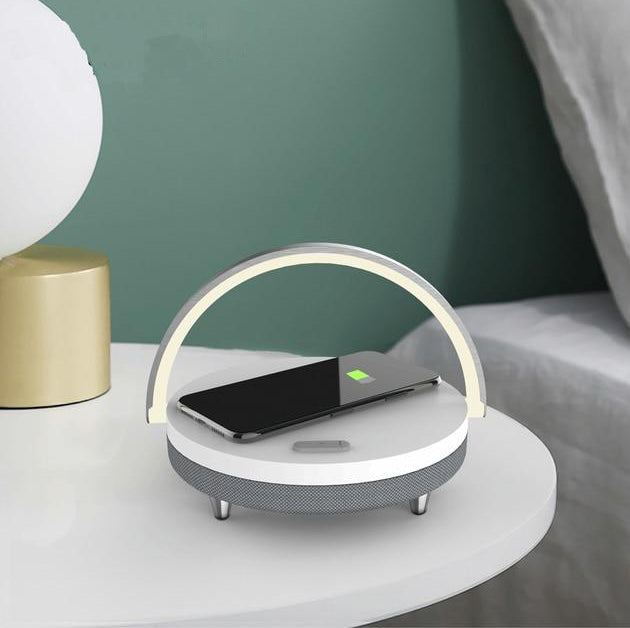 Mosrugs | 3-in-1 LED Lamp, Bluetooth Speaker & Wireless Charger | Smart Desk Light