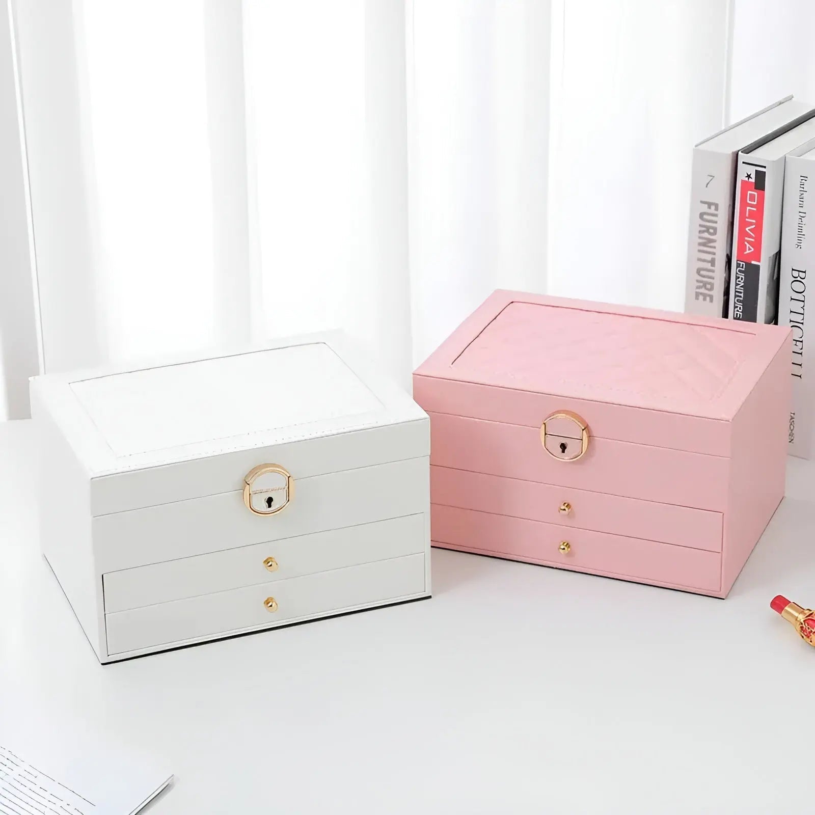 Mosrugs | EleganceBox – Luxury Multi-Layer Jewellery Organiser in Premium PU Leather